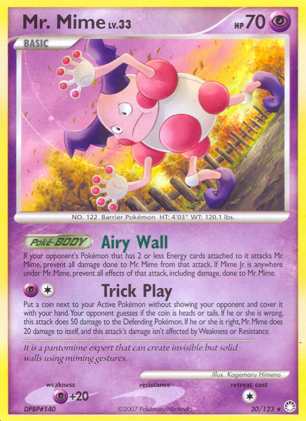 Mr. Mime — illustrated card