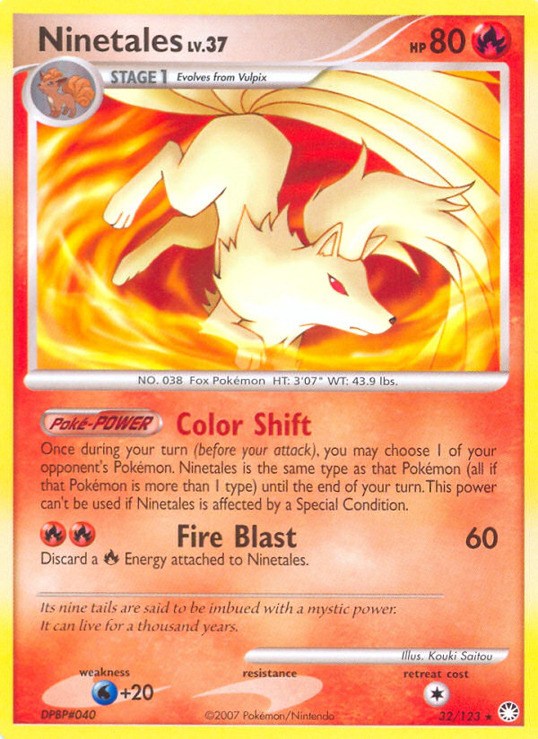Ninetales — illustrated card