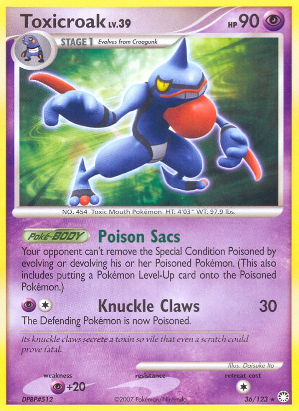 Toxicroak — illustrated card