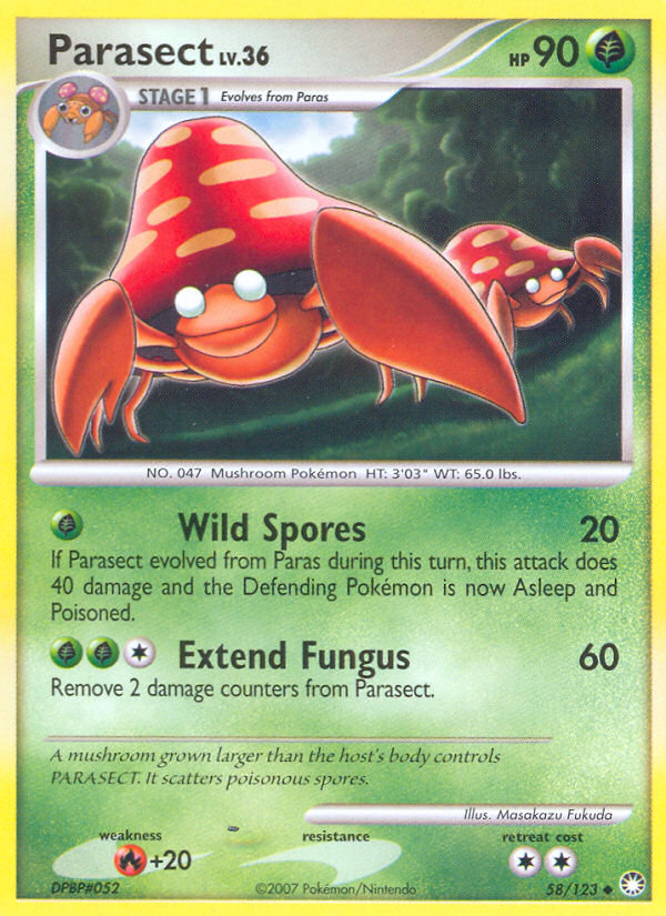 Parasect — illustrated card