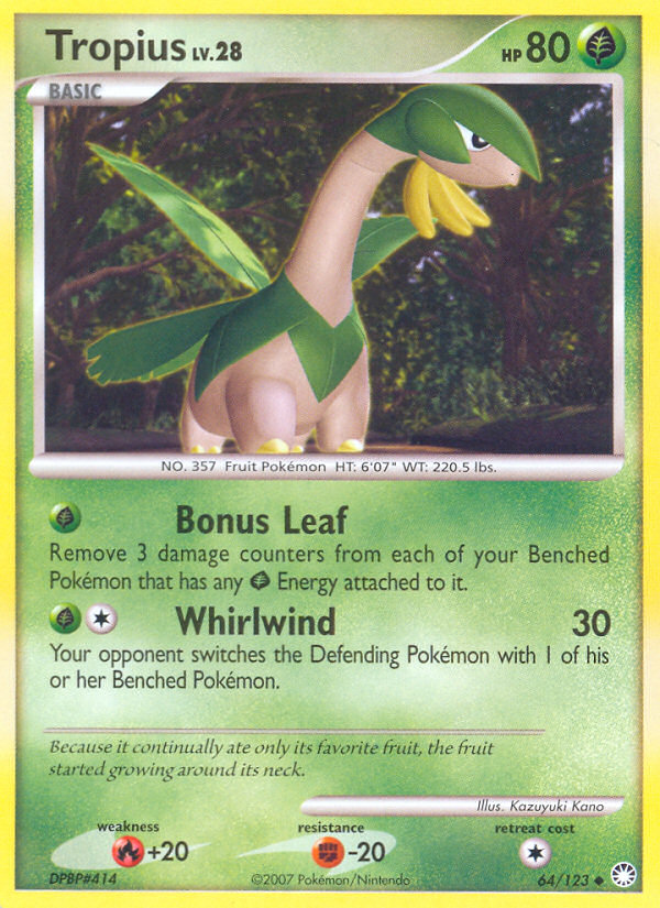 Tropius — illustrated card