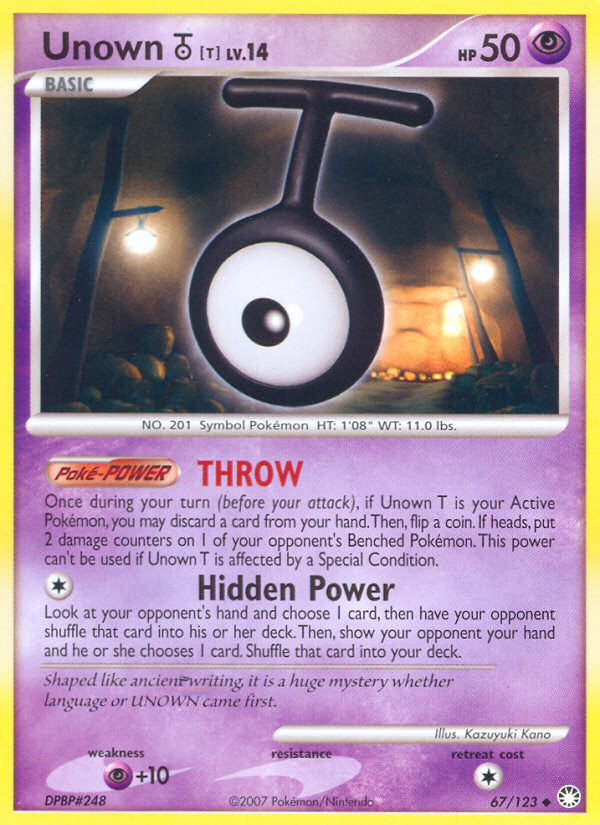 Unown [T] — illustrated card