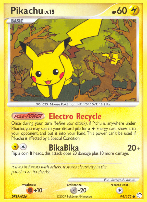 Pikachu — illustrated card