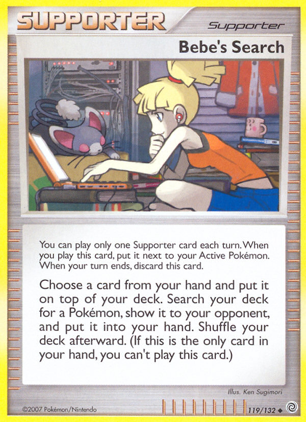 Bebe's Search — illustrated card