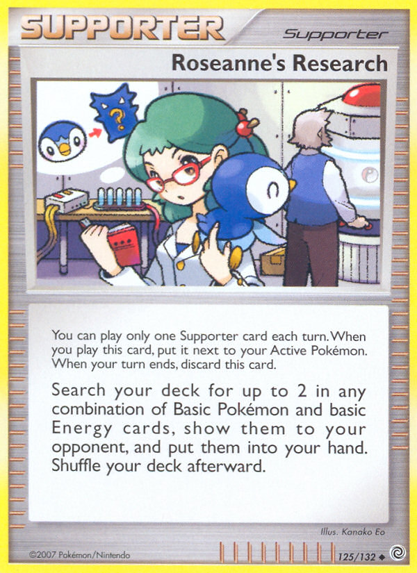 Roseanne's Research — illustrated card