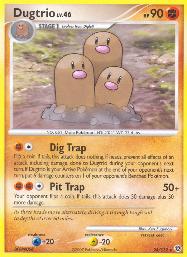 Dugtrio — illustrated card