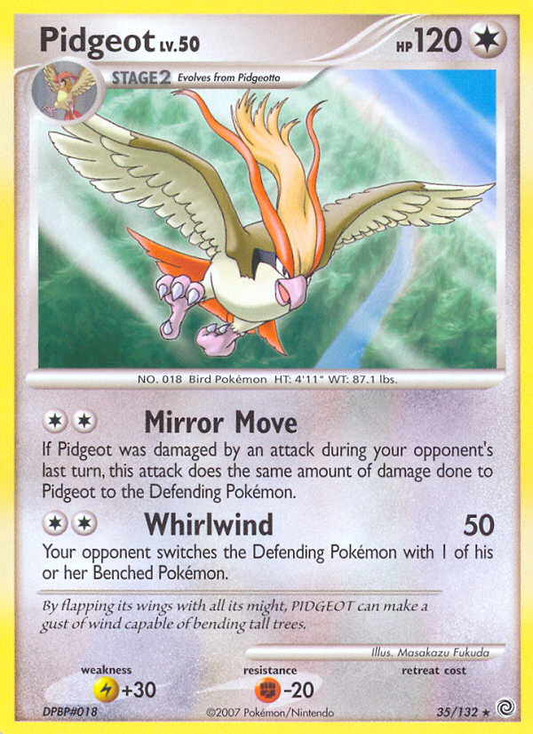 Pidgeot — illustrated card