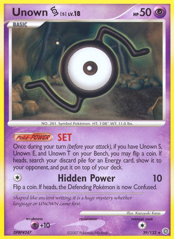 Unown [S] — illustrated card