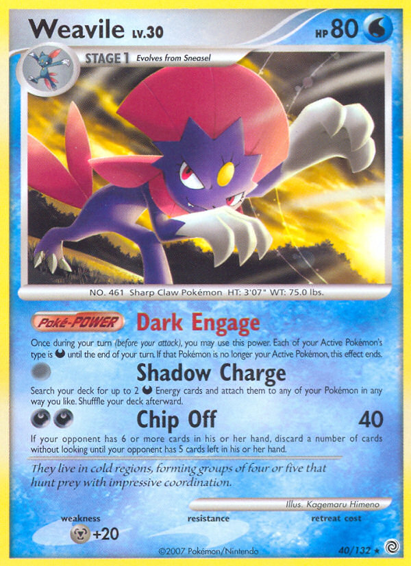 Weavile — illustrated card