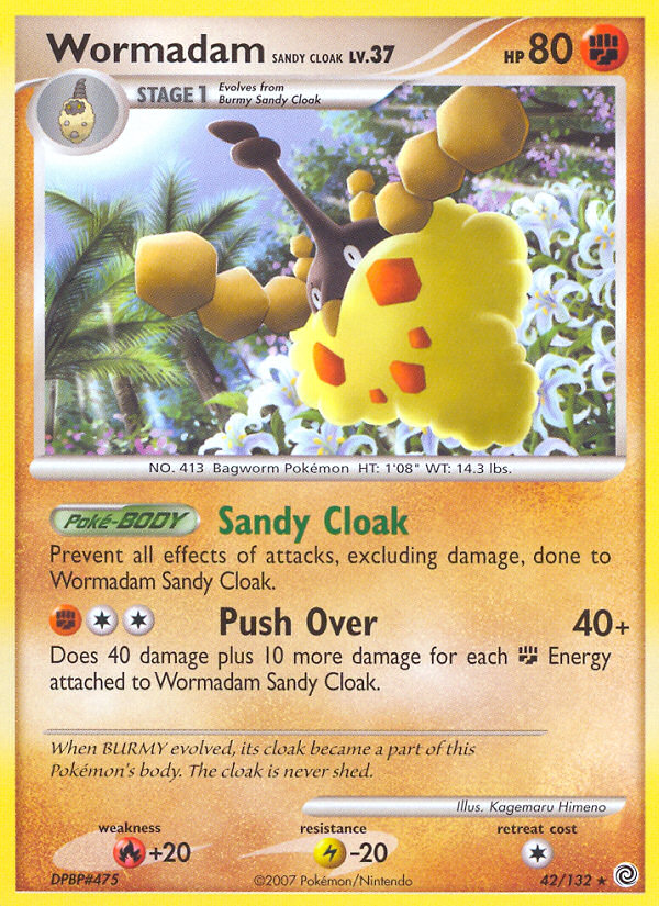 Wormadam Sandy Cloak — illustrated card