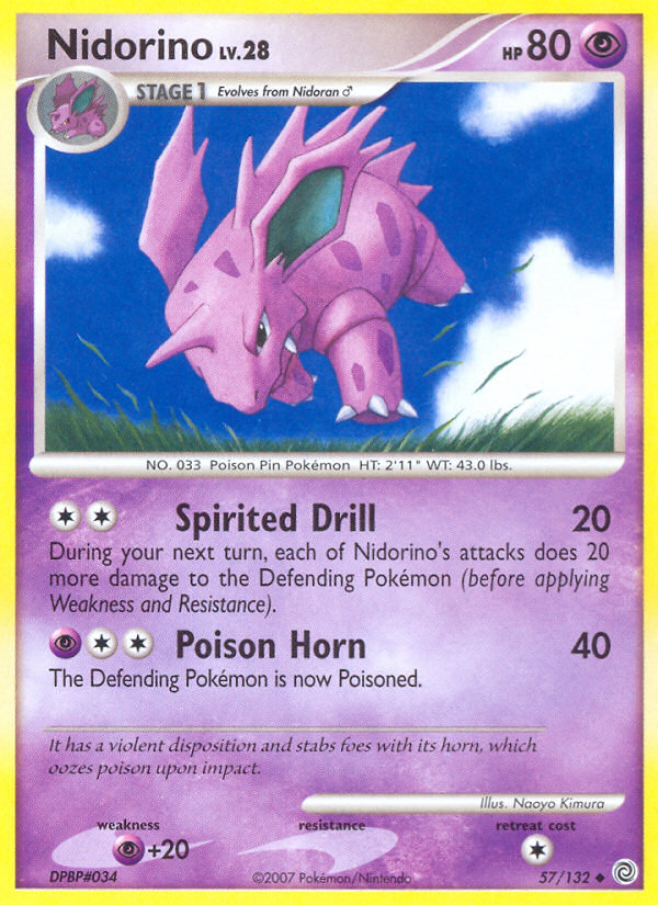 Nidorino — illustrated card
