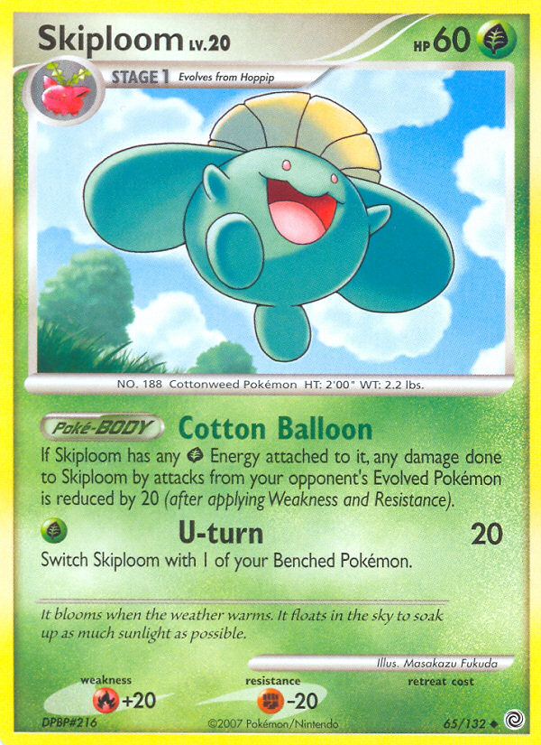 Skiploom — illustrated card