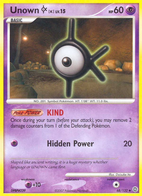 Unown [K] — illustrated card