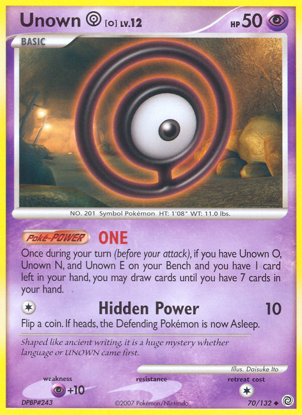 Unown [O] — illustrated card