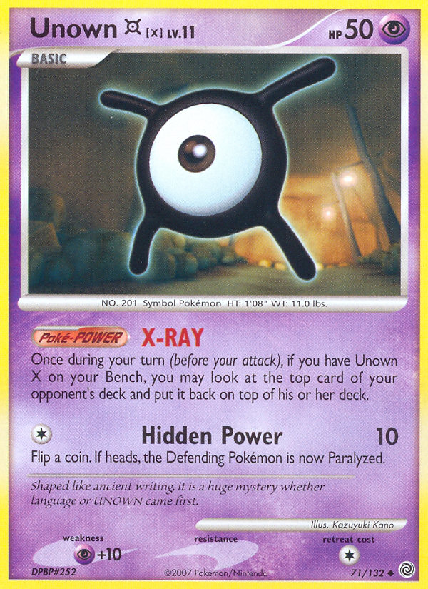 Unown [X] — illustrated card