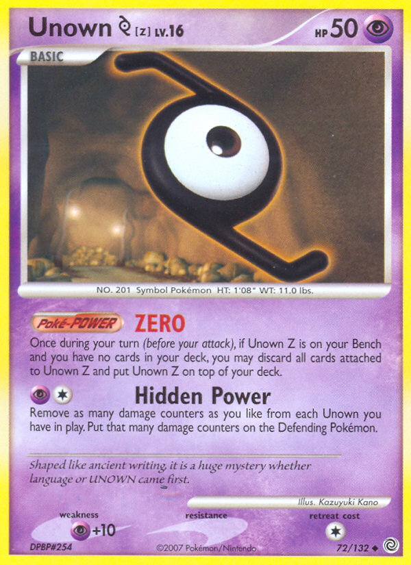 Unown [Z] — illustrated card