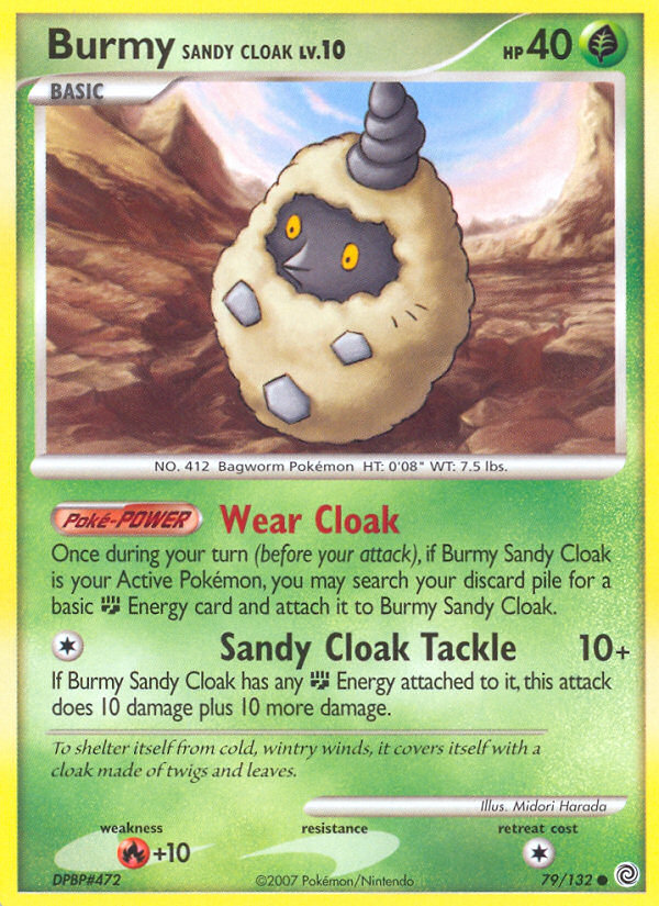 Burmy Sandy Cloak — illustrated card