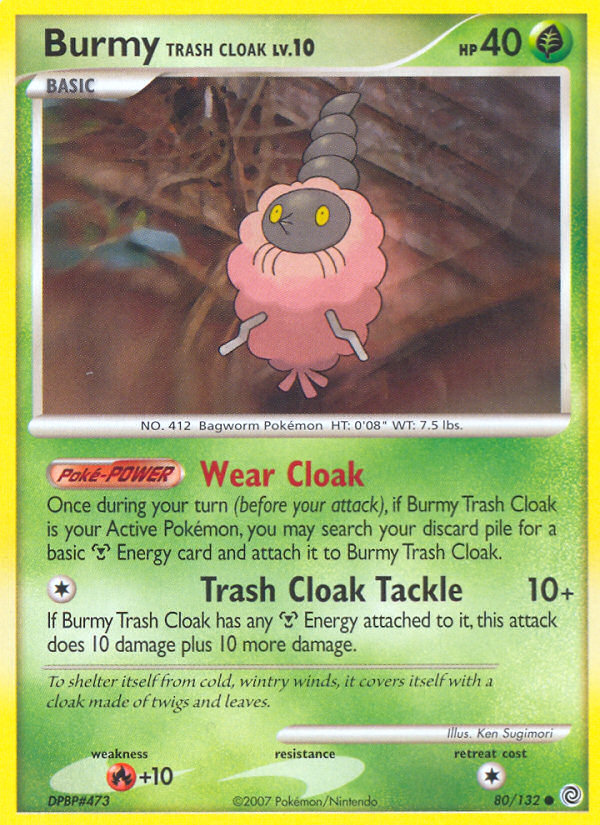 Burmy Trash Cloak — illustrated card