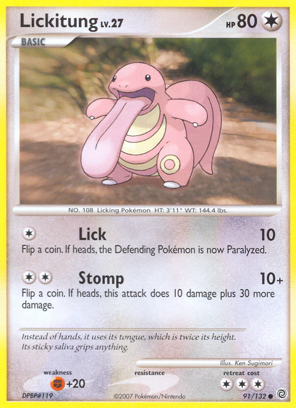 Lickitung — illustrated card