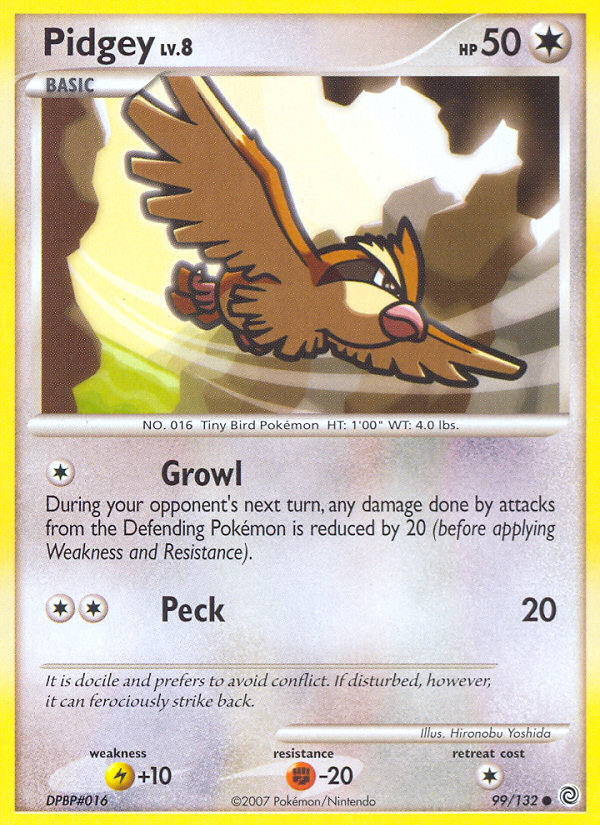 Pidgey — illustrated card