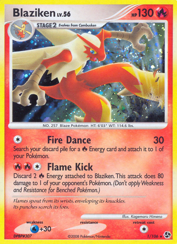 Blaziken — illustrated card