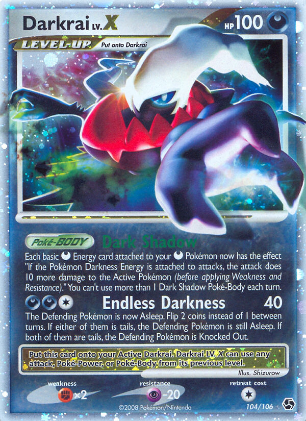 Darkrai LV.X — illustrated card