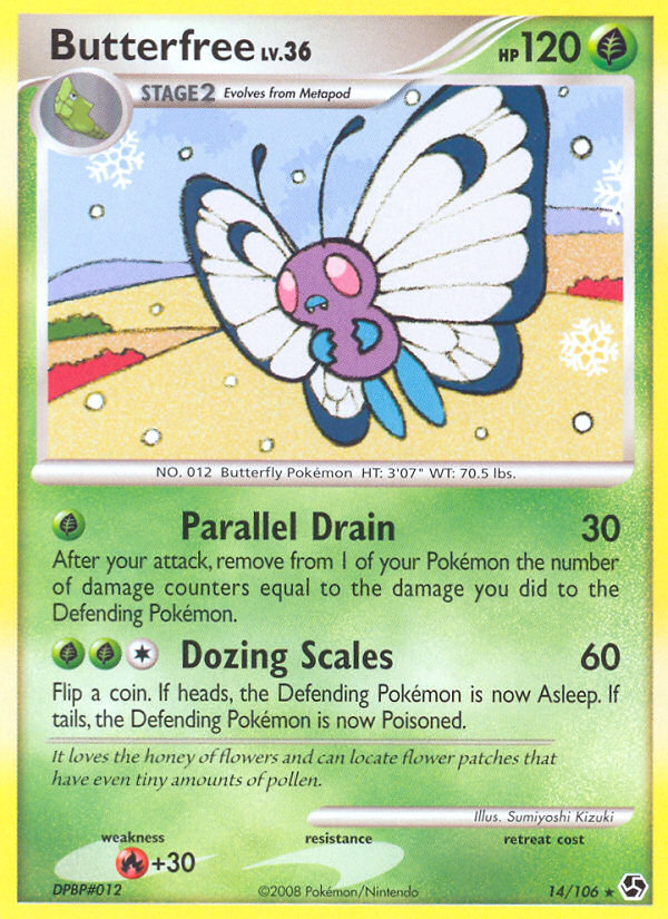 Butterfree — illustrated card
