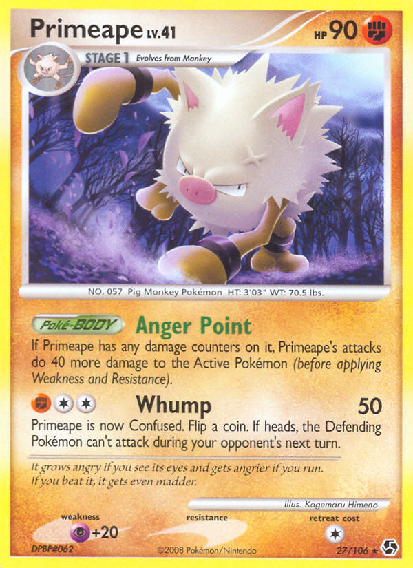 Primeape — illustrated card