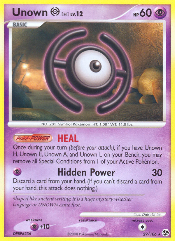 Unown [H] — illustrated card