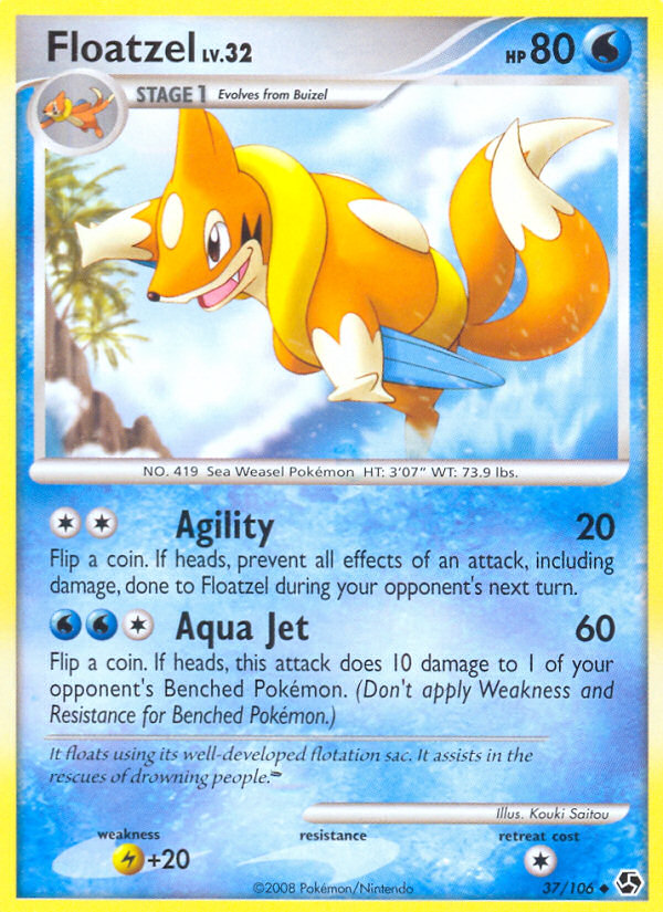 Floatzel — illustrated card
