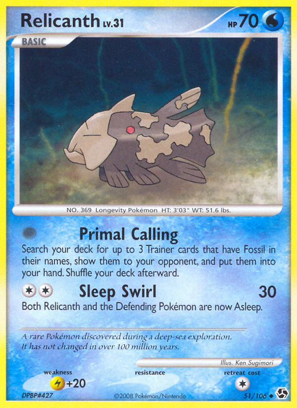 Relicanth — illustrated card