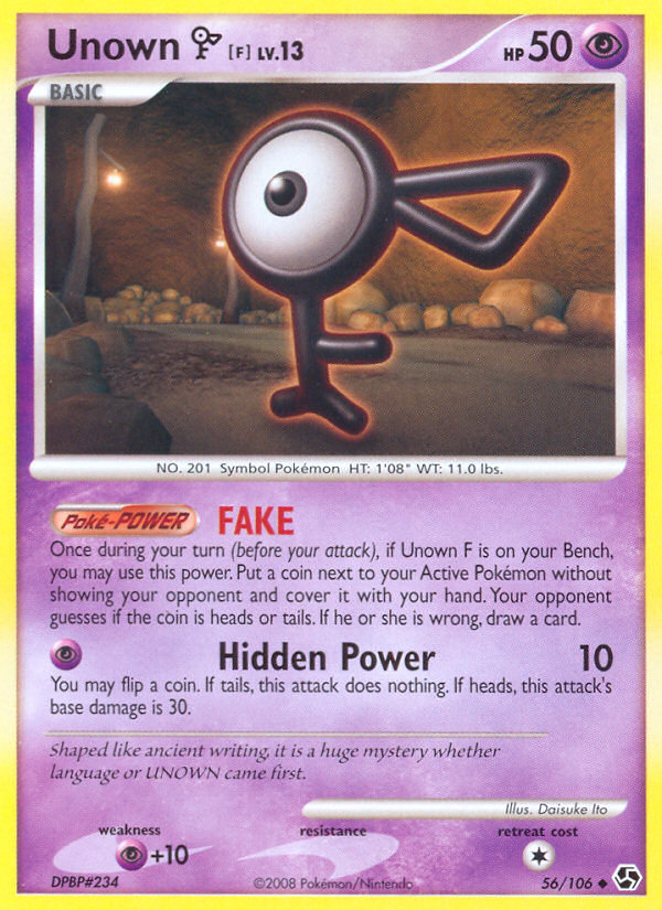 Unown [F] — illustrated card