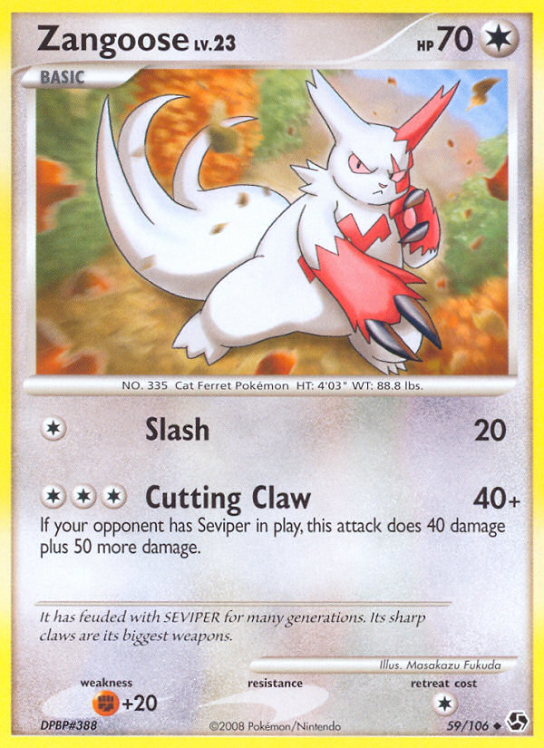 Zangoose — illustrated card