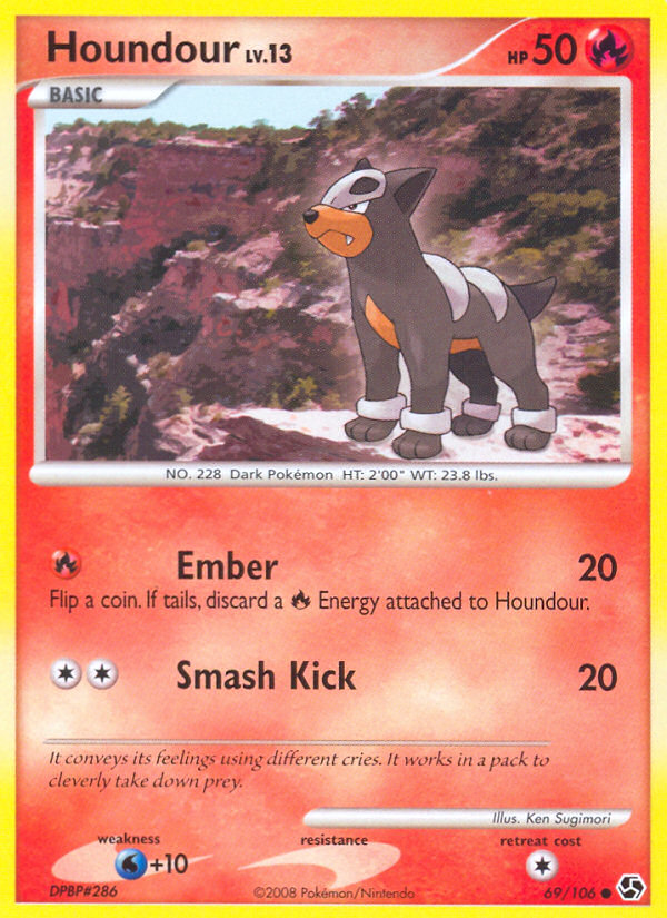 Houndour — illustrated card