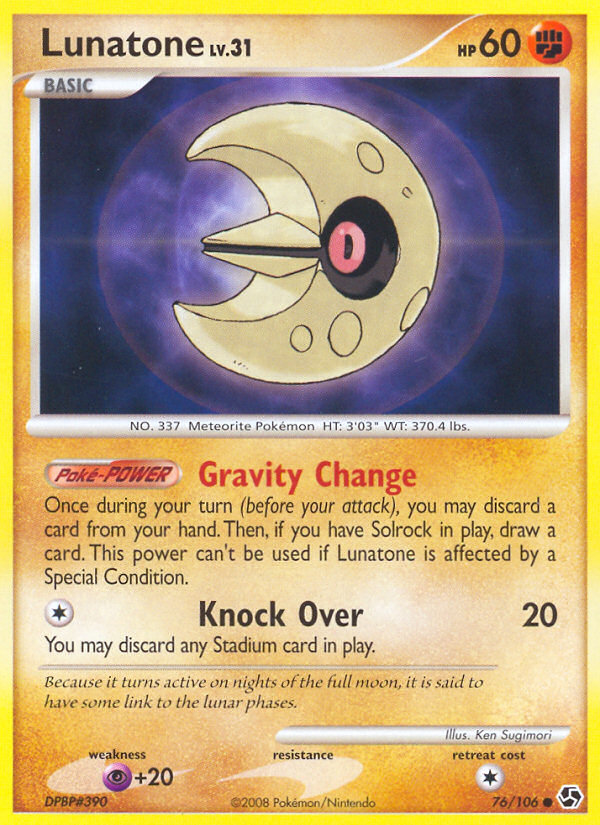 Lunatone — illustrated card