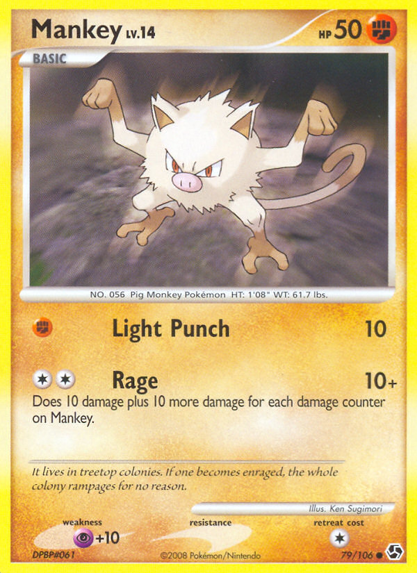 Mankey — illustrated card