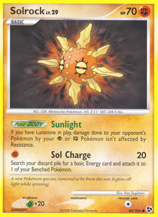 Solrock — illustrated card