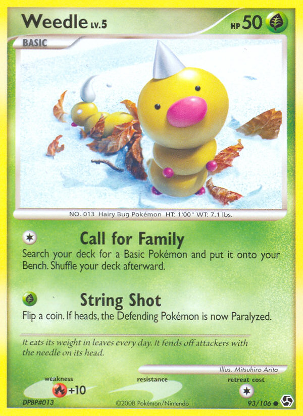 Weedle — illustrated card