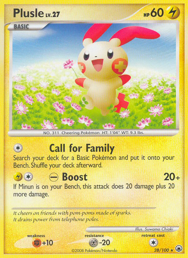 Plusle — illustrated card