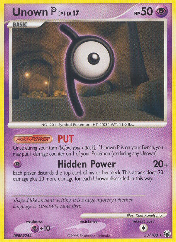 Unown [P] — illustrated card