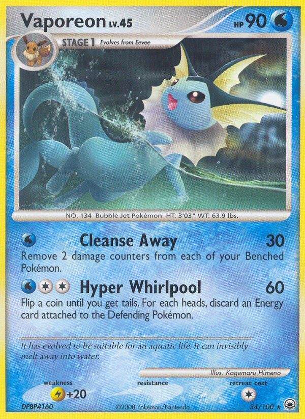 Vaporeon — illustrated card