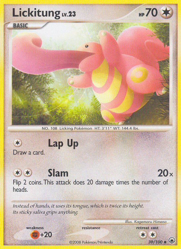 Lickitung — illustrated card