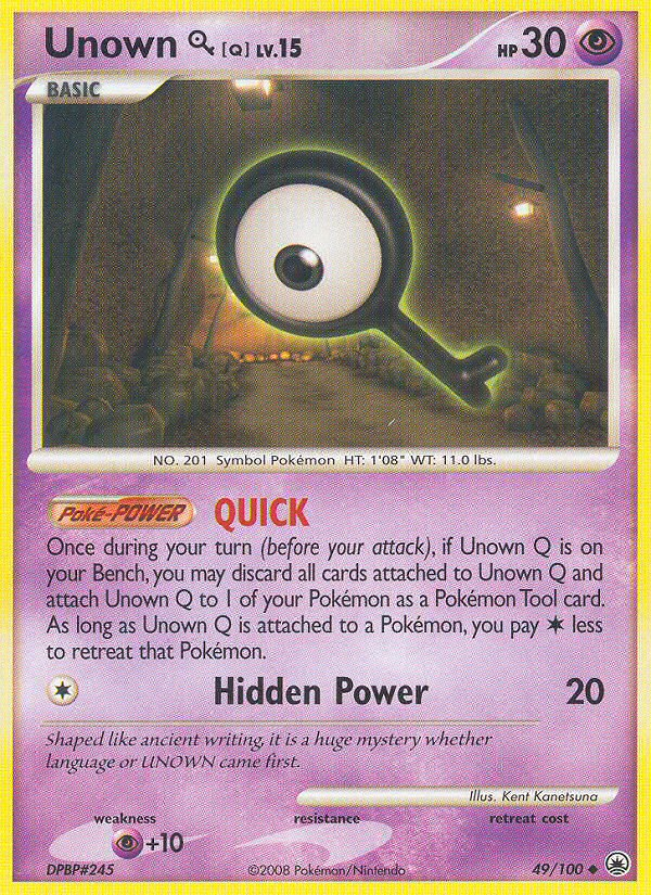 Unown [Q] — illustrated card