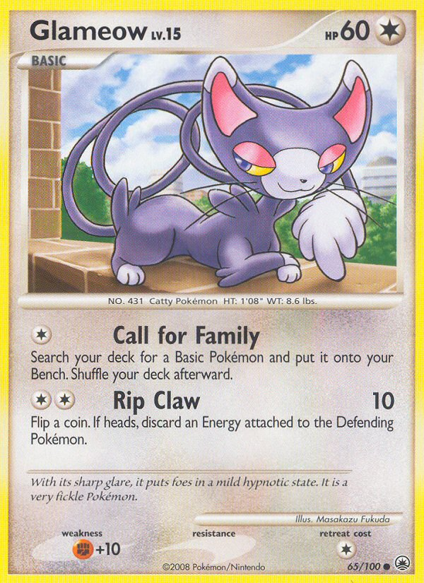 Glameow — illustrated card