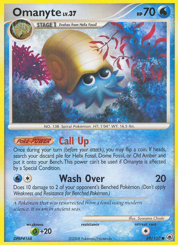 Omanyte — illustrated card