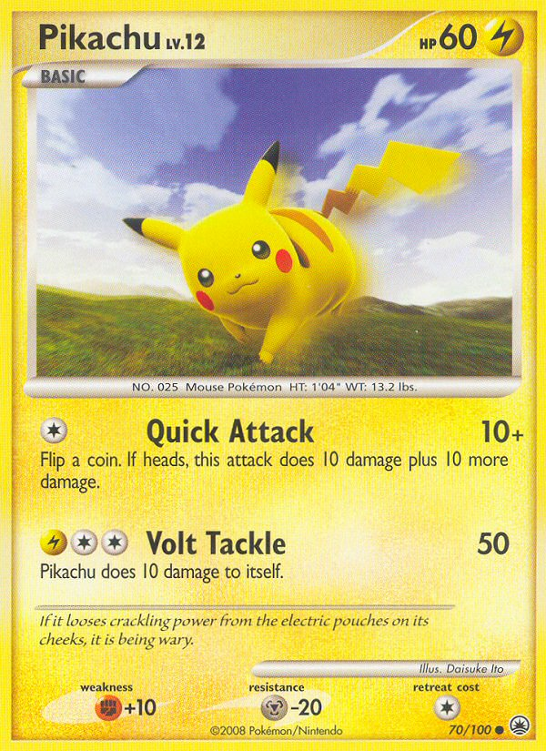 Pikachu — illustrated card