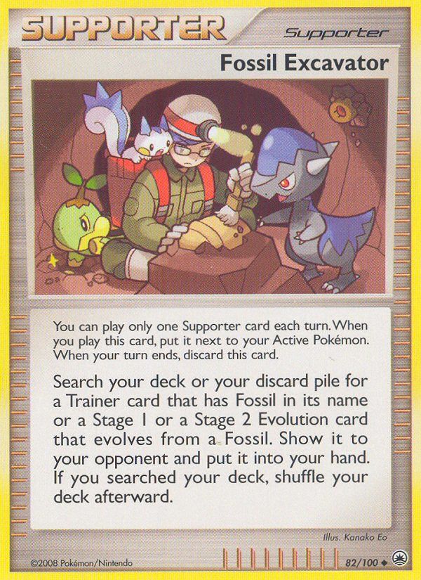 Fossil Excavator — illustrated card