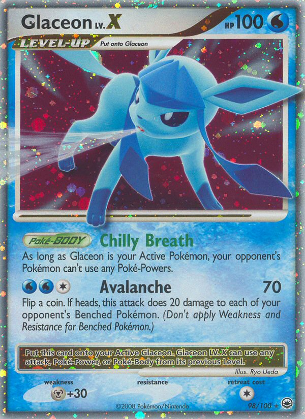 Glaceon LV.X — illustrated card