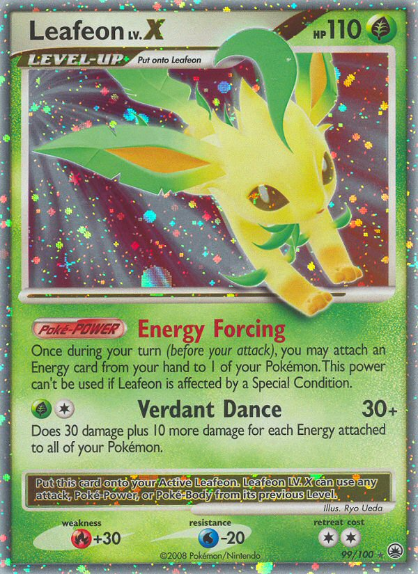 Leafeon LV.X — illustrated card