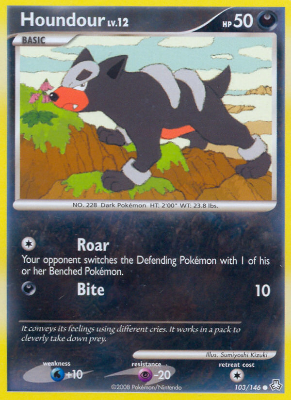 Houndour — illustrated card